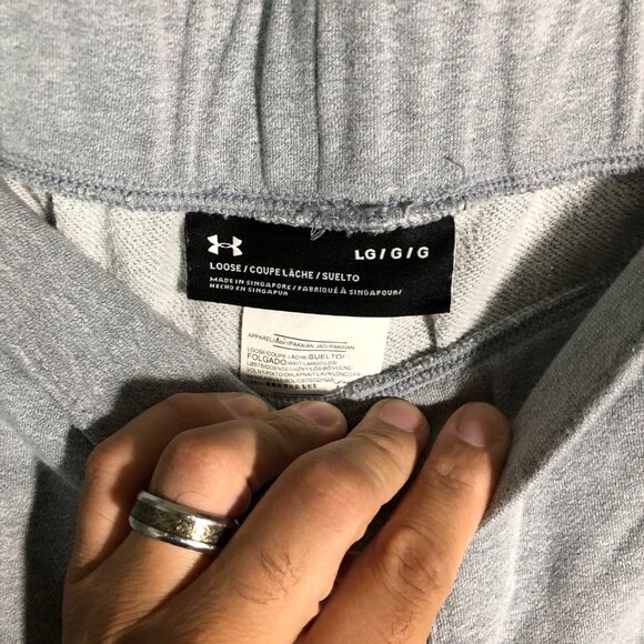 Under Armour Sweatpants Womens Size Large Loose Grey Gray - Picture 2 of 7